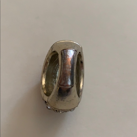 Gold Stretchy Pave Statement Ring - Picture 3 of 4